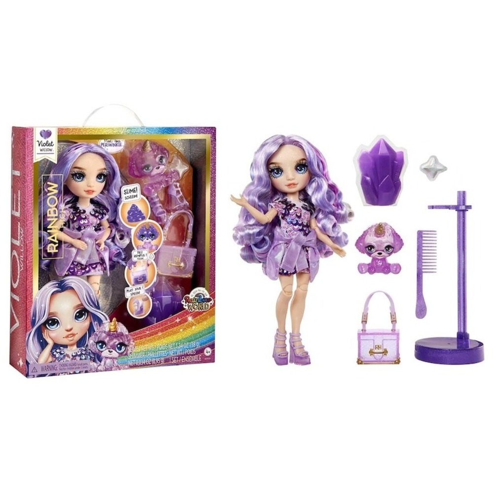 Rainbow High Violet Willow Slime Kit Doll Rainbow World Purple Fashion Pet NIB